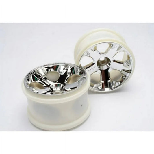 Traxxas 5577 Fr Wheels, Allstar Chrome 2.8"