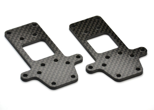 Exotek 2095 Associated B6 Gearbox Riser, 2.5mm Carbon Fiber Spacers (2 pcs)