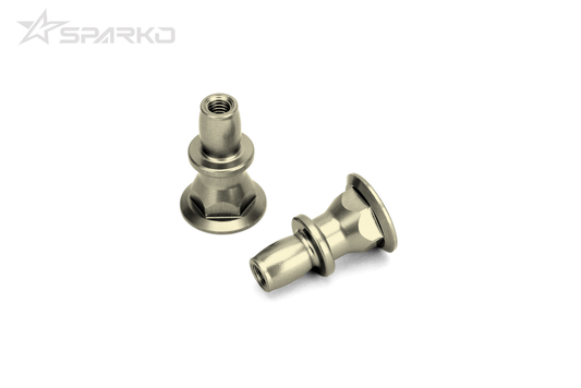 Sparko F8 Nitro SE 7075 Aluminum Shock Ball Stud 0 Offset Front/Rear (2)