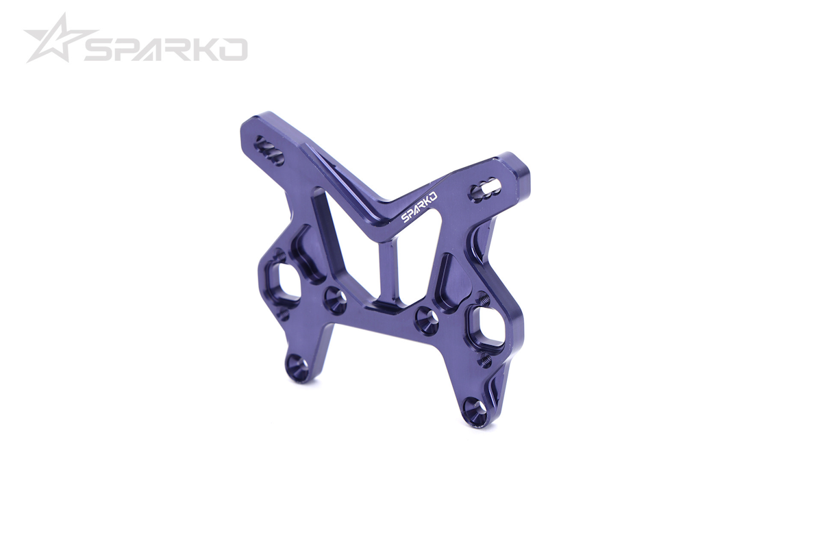 Sparko F8 Nitro SE 7075 Aluminum Front Shock Tower (Dark Blue)