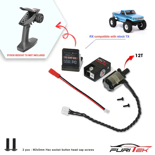 Furitek Redcat Ascent-18 Starter 2S Brushless ESC w/Venom Motor 3450kV Receiver