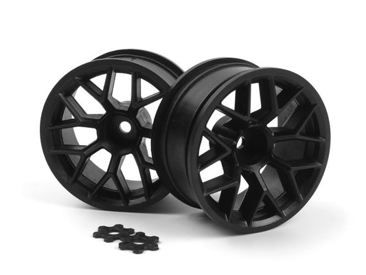HPI 160368 RTR Wheel 26mm Black 9mm Offset, Pair for Sport 3
