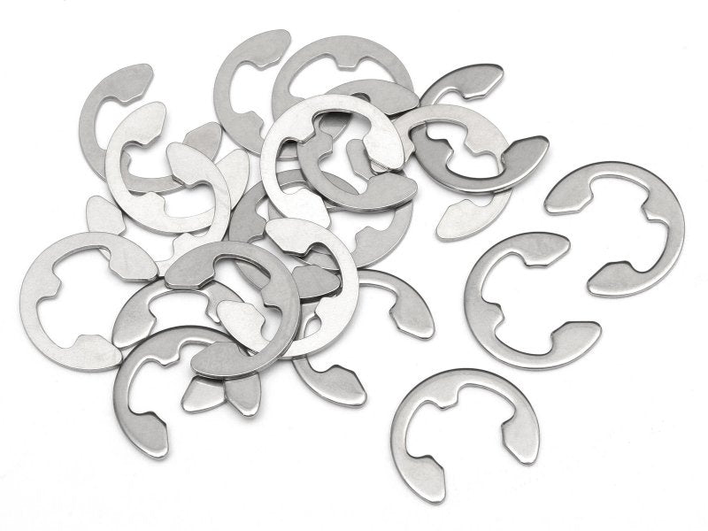 HPI Racing Z106 E Clip, E-7HD, (20pcs), Stainless Steel.
