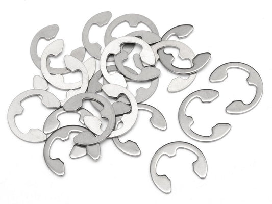 HPI Racing Z106 E Clip, E-7HD, (20pcs), Stainless Steel.