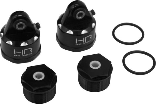 Hot Racing Aluminum Bleeder Shock Caps CartridgeArrma Shocks 1/5 Kraton Outcast