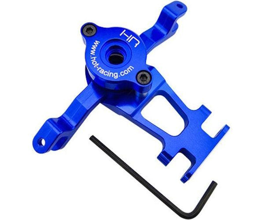 Hot Racing RVO4806 Blue Aluminum Steering Assembly, for Traxxas E-Revo.