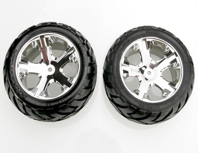 Traxxas 3773 Anaconda Tires All-Star Wheels Chrome Rear (2)