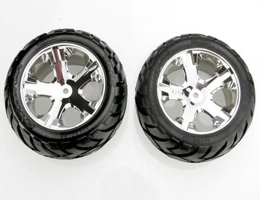 Traxxas 3773 Anaconda Tires All-Star Wheels Chrome Rear (2)