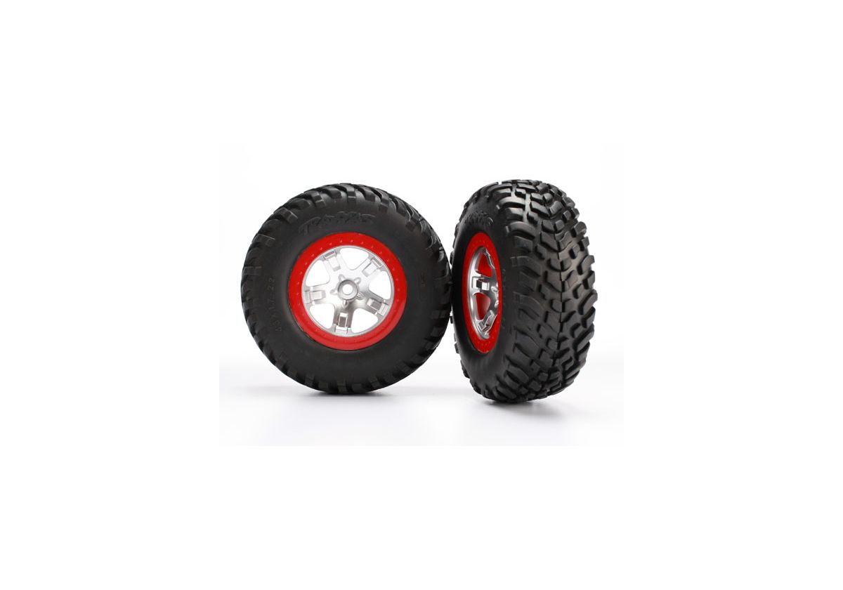 Traxxas 5873R SCT S1 Tires Wheels