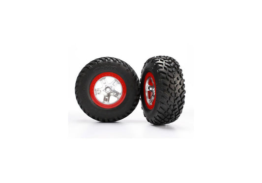 Traxxas 5873R SCT S1 Tires Wheels