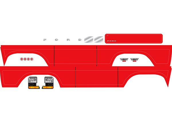 Traxxas 8078R Bronco Decal Sheet, Red