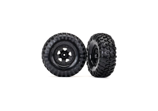 Traxxas 8181 Tires & Wheels, Black 2.2"