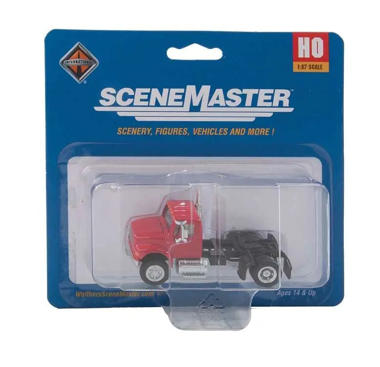 Walthers 949-11191 International (R) 4900 Single-Axle Semi Tractor Only Red HO Scale