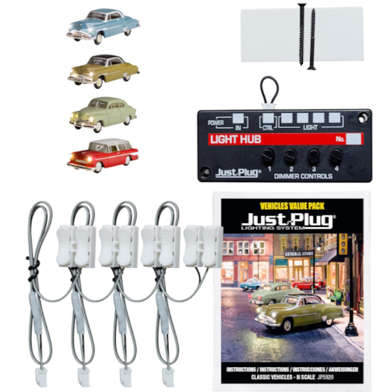 Woodland Scenics JP5920 N Scale Value Pack - Classic Vehicles