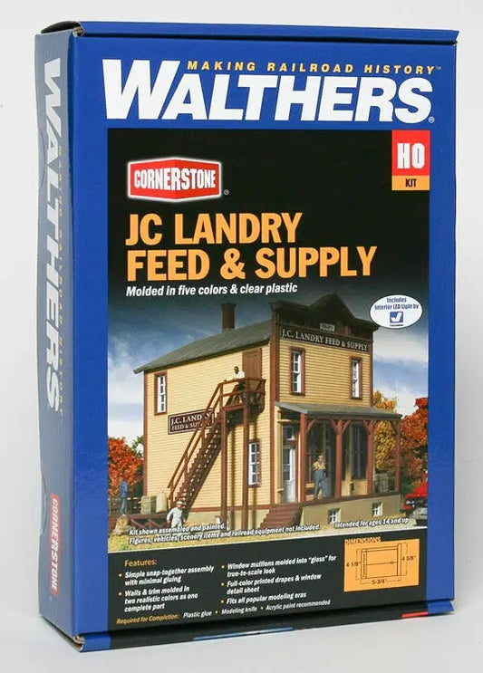 Walthers 933-3662 HO JC Landry Feed & Supply (Building Kit)