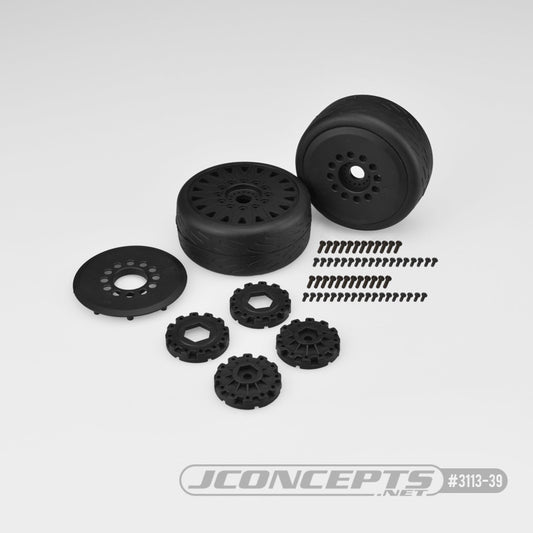 JConcepts JCO3113-39 Speed Fangs Belted, Pre-mounted on Cheetah Wheels Mounted - PowerHobby