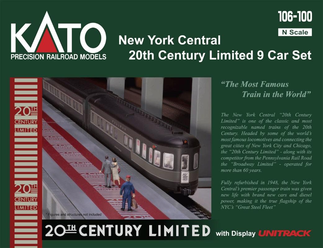 Kato 106-100 N New York Central 20th Century Limited 9 Car Set - PowerHobby