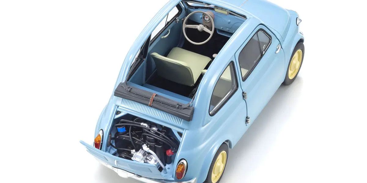 Kyosho ORIGINAL 1/18 Fiat NUOVA 500 (Celeste Blue) Diecast Car