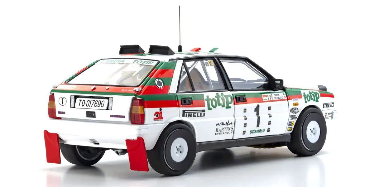 Kyosho 1/18 Lancia Delta HF 4WD Targa Florio "Team Lancia Totip" 1987 #1 DieCast Model