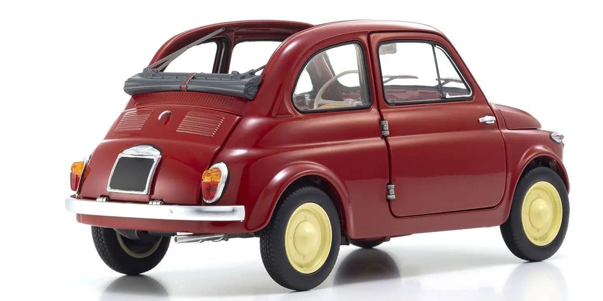 Kyosho 1/18 Fiat Nuova 500 Diecast Model Coral Red Diecast