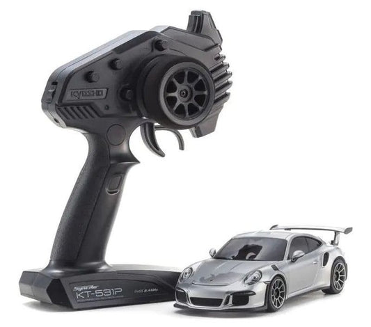 Kyosho 32358S Mini-Z RWD Porsche 911 GTR RS GT MR-04 Readyset, Silber metallic