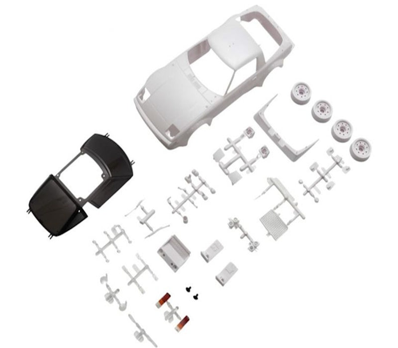 Kyosho MZN235 Mazda RX-7 SA22C White Body Set w/Wheels Mini-Z RWD.