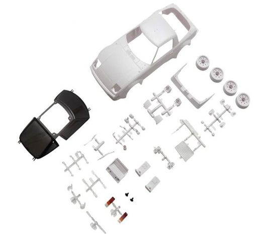 Kyosho MZN235 Mazda RX-7 SA22C White Body Set w/Wheels Mini-Z RWD.