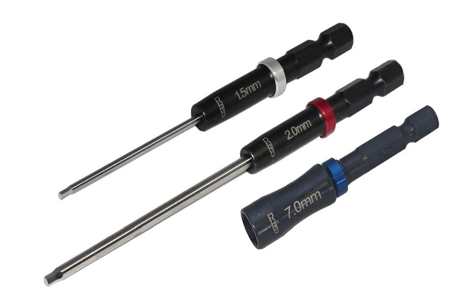 MIP 9625 Gen 2 Speed Tip Hex/Nut Driver Power Tool Set (Metric) 1.5, 2.0 & 7.0mm.