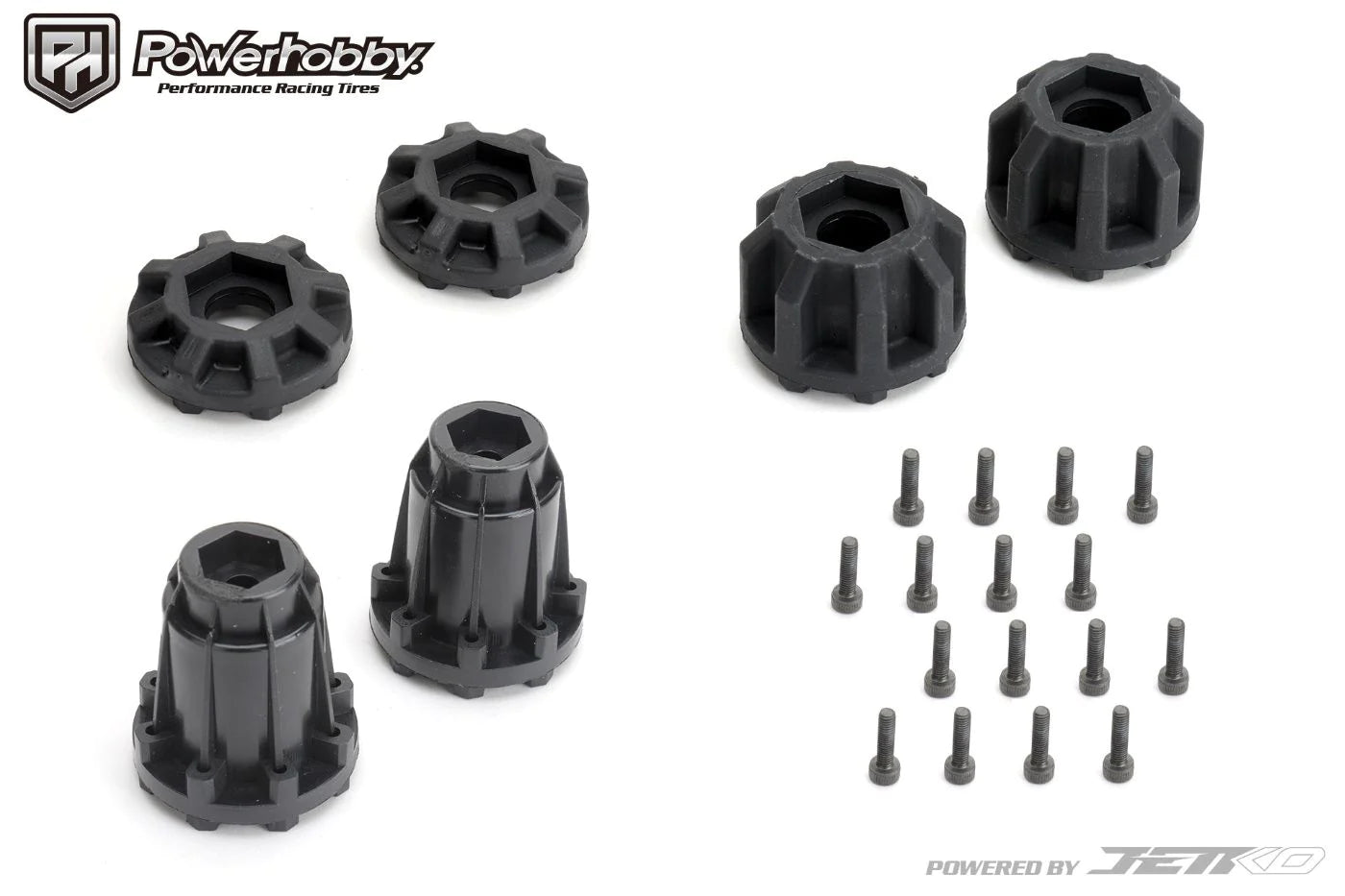 Powerhobby 1/8 MT 3.8 Tomahawk Belted Mounted Tires (2) 17MM - PowerHobby
