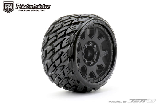 Powerhobby 1/8 SGT 3.8 Rockform Belted Mounted Tires (2) 17MM Low Profile - PowerHobby