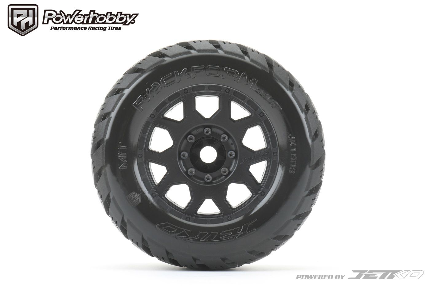 Powerhobby 1/8 MT 3.8 Rockform Belted Mounted Tires w Removable Hex Wheels (2) - PowerHobby