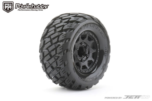 Powerhobby 1/10 2.8 MT Rockform Belted Tires (2) with Removable Hex Wheels - PowerHobby