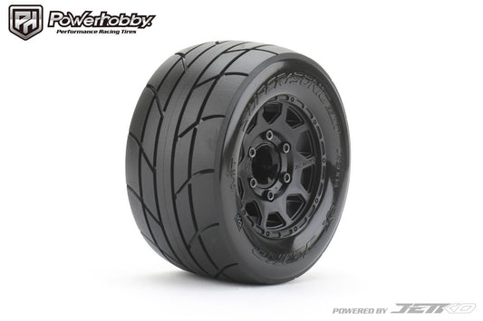 Powerhobby 1/10 2.8 MT Super Sonic Belted Tires (2) with Removable Hex Wheels - PowerHobby