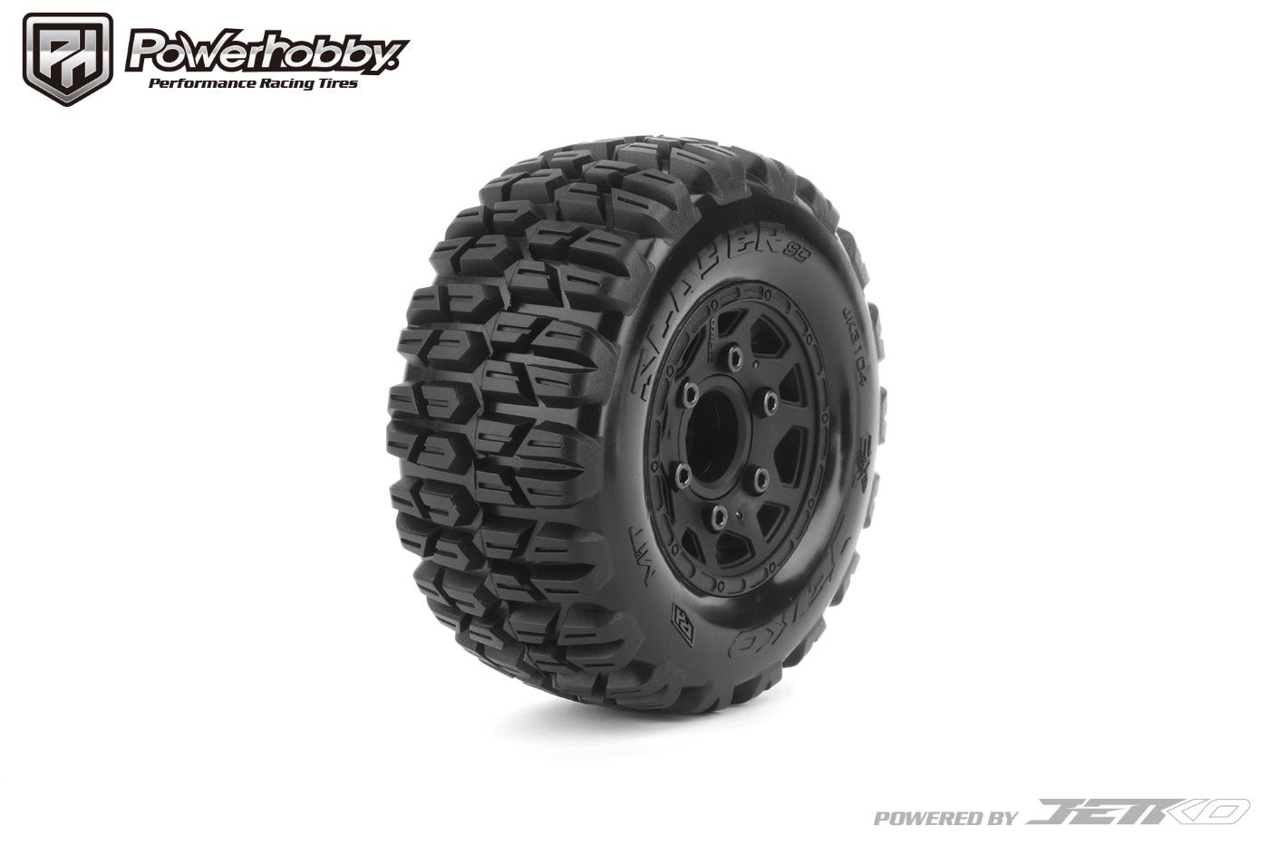 Powerhobby Slayer SC Belted Tires (2) with Removable Hex Wheels - PowerHobby