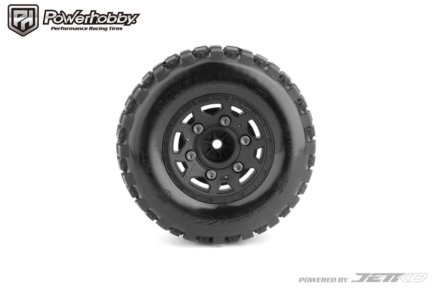 Powerhobby WASTELAND SC Belted Tires (2) with Removable Hex Wheels - PowerHobby