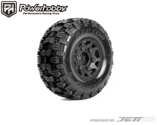 Powerhobby Raptor SC Belted Tires (2) with Removable Hex Wheels.
