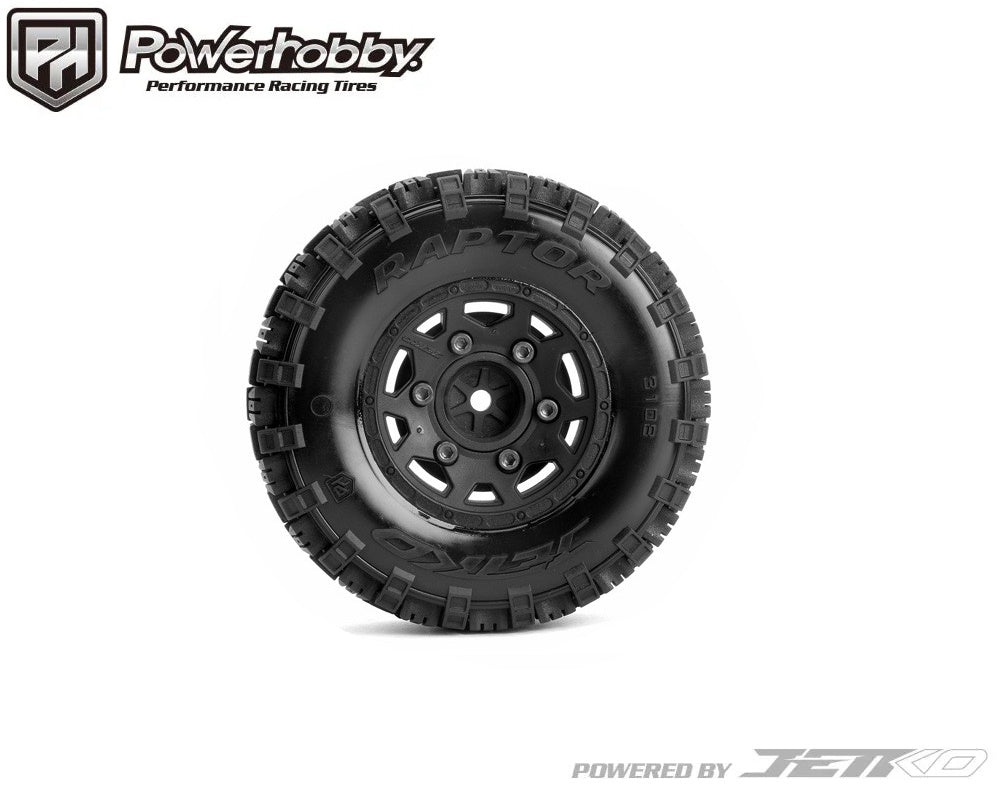 Powerhobby Raptor SC Belted Tires (2) with Removable Hex Wheels.