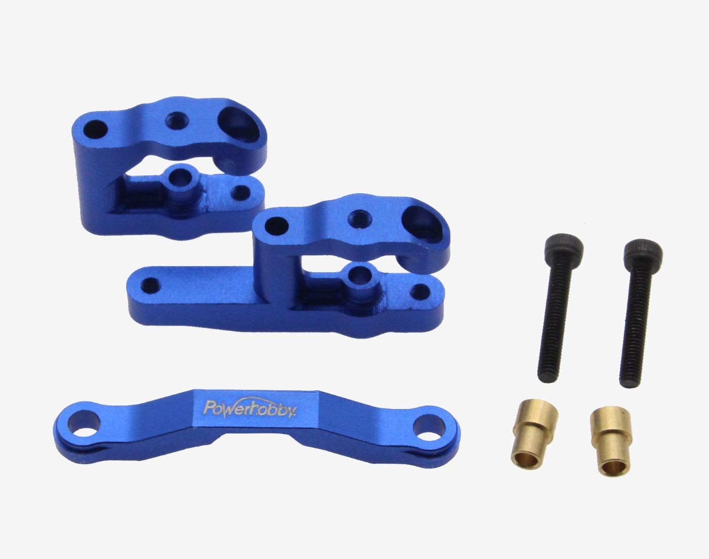 Powerhobby Aluminum Steering Set Blue for Arrma Granite / Mojave GROM