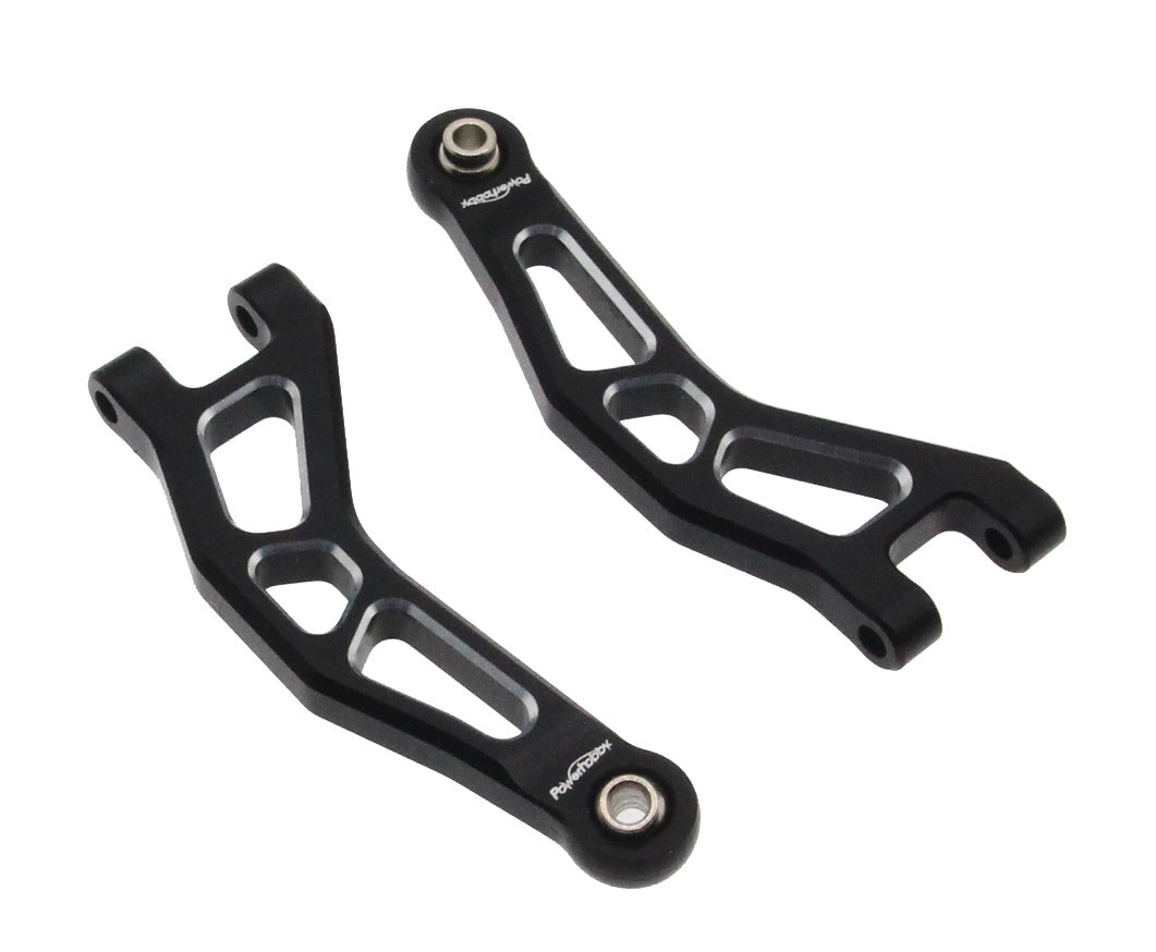 Powerhobby Aluminum Front Upper Arms Black for Arrma Granite / Typhon GROM