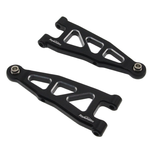 Powerhobby Aluminum Front Lower Arms Black Arrma Granite / Typhon GROM