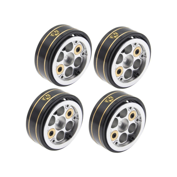 Powerhobby Z9 Brass Beadlock Wheels Silver SCX24 (4)– | PowerHobby