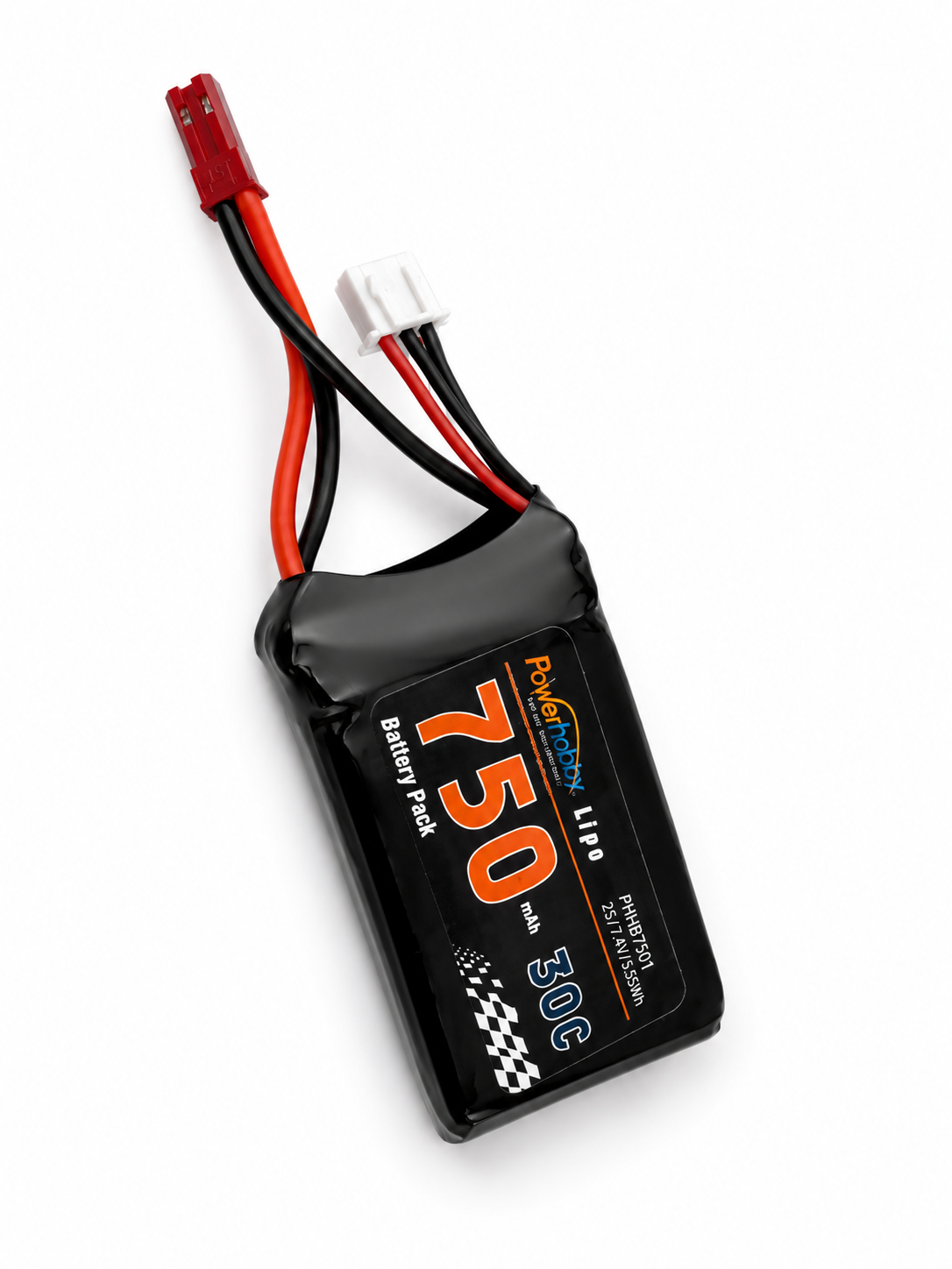 Powerhobby 2S 750mah 30C Lipo Battery w JST Plug : FITS Redcat Ascent-18 / MT-18