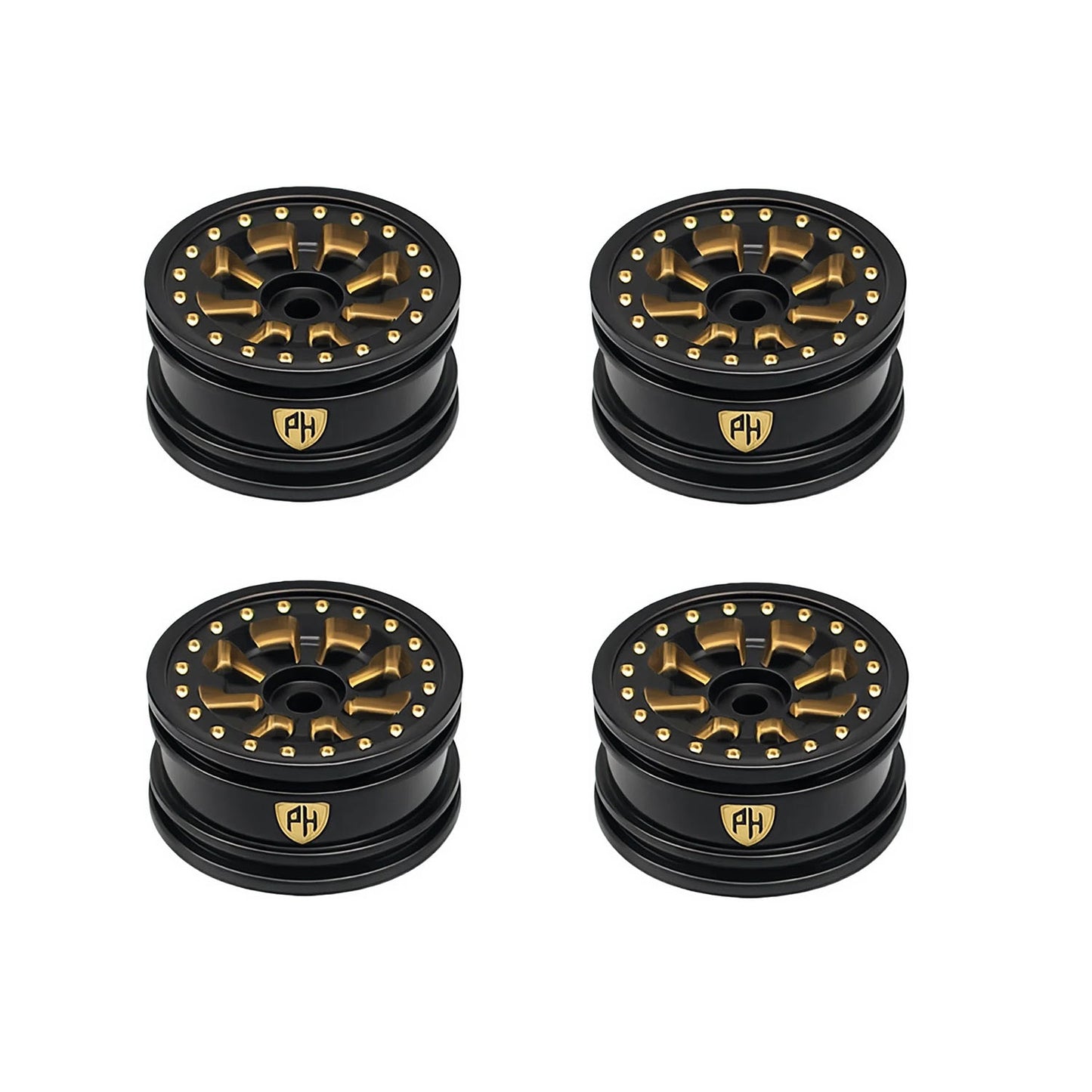 Powerhobby Brass 0.7" Wheels / Tires (4) Axial SCX30