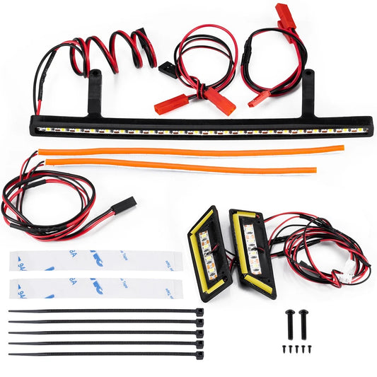 Headlights Taillight Roof Lights Front&Rear Lamp Kit for 1/7 ARRMA Mojave 6S EXB.