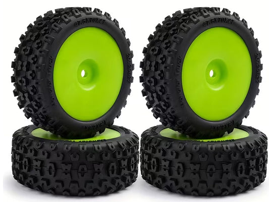 Arrma Typhon Grom Mounted Tires / Wheels (4) Green