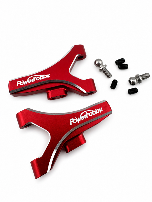 Powerhobby Yokomo YD-2 Aluminum Front Lower Short A-Arms Red
