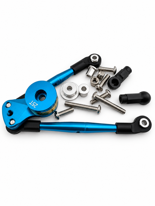 Powerhobby Hi-Torque Servo Saver 25T w/ Tie Rod Blue – Tamiya Lunch Box