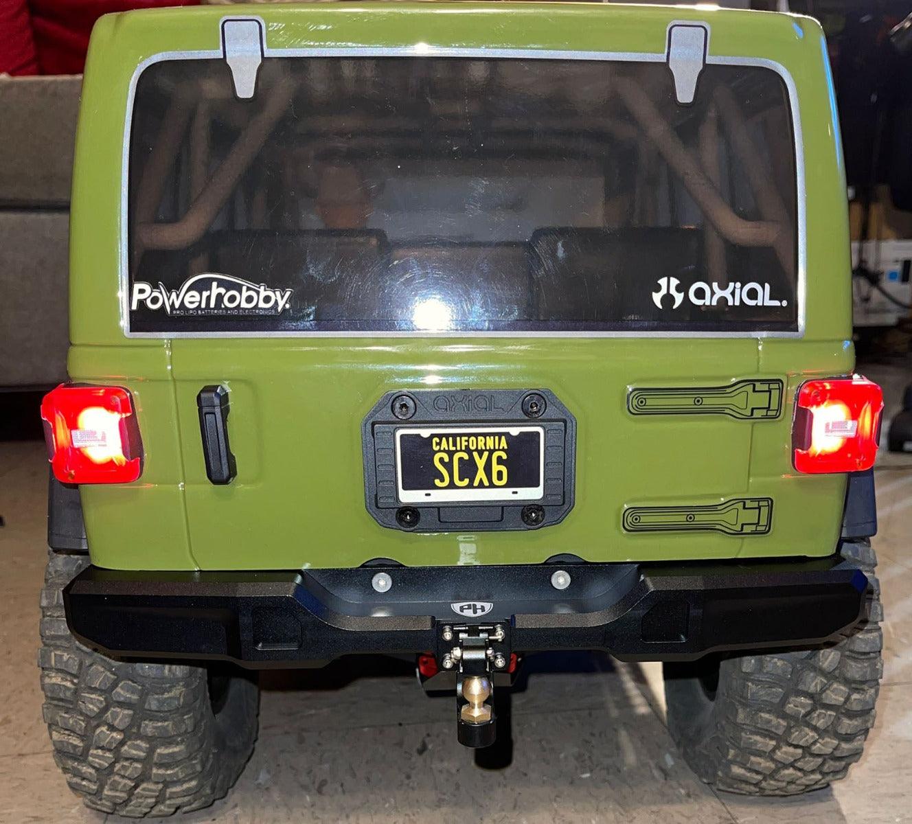 Powerhobby Axial SCX6 Jeep CNC Aluminum Front & Rear Bumpers with Lights - PowerHobby