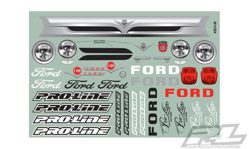 Pro-Line 1956 Ford F-100 Pro-Touring Street Truck Clear Body TRA Slash Rally - PowerHobby