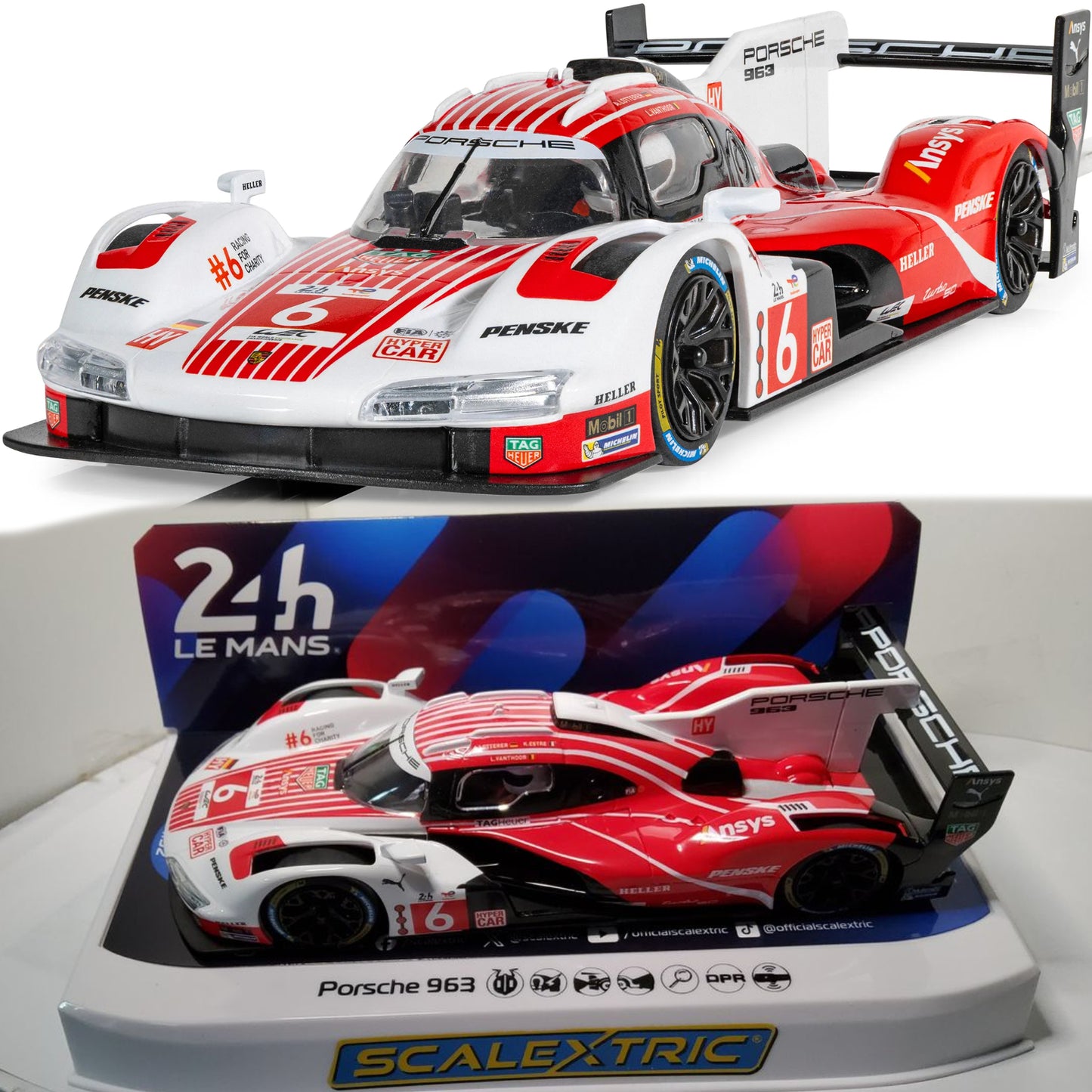 Scalextric C4593 Porsche 963 Le Mans 24h 2024 1/32 Slot Car DPR.